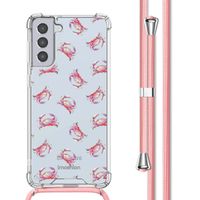 imoshion Design hoesje met koord Samsung Galaxy S21 Plus - Crab Watercolor