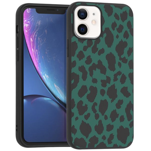 imoshion Design hoesje iPhone 12 Mini - Luipaard - Groen / Zwart