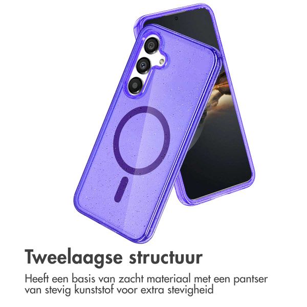 imoshion Sparkle Backcover met MagSafe Samsung Galaxy S25 - Glitter Paars