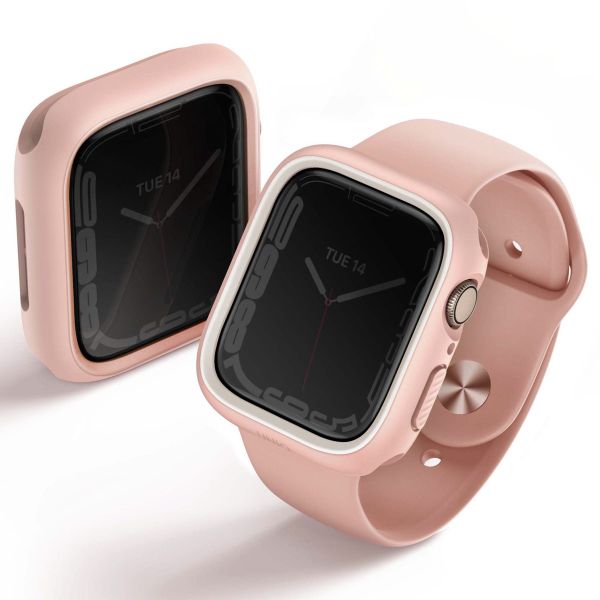 Uniq Moduo Apple Watch Case met uitwisselbare Bezel Apple Watch 4-9 / SE - 40/41 mm - Blush (Pink/White)