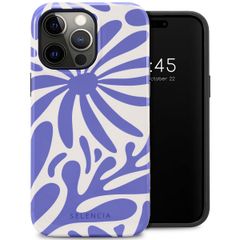 Selencia Vivid Backcover iPhone 14 Pro Max - Modern Bloom Sapphire Blue