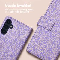 imoshion Design Bookcase Samsung Galaxy A54 (5G) - Purple White Flowers