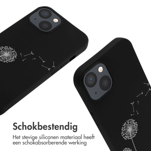 imoshion Siliconen design hoesje met koord Apple iPhone 13 - Dandelion Black