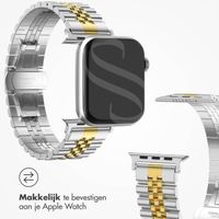 Selencia Jubilee stalen bandje Apple Watch Series 1 t/m 9 / SE (38/40/41 mm) | Series 10 (42 mm) - Zilver / Goud