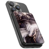 Selencia Vivid Powerbank 5.000 mAh - Draadloze Powerbank - MagSafe en Qi - Black / Chic Marble Black