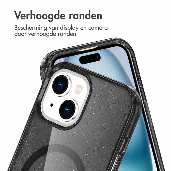 imoshion Sparkle Backcover met MagSafe Apple iPhone 15 - Glitter Zwart