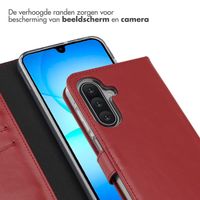 Selencia Echt Leren Bookcase Samsung Galaxy A17 - Rood