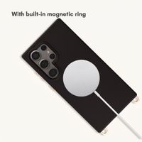 Selencia Rivièra MagSafe Case with detachable hooks Samsung Galaxy S24 Ultra - Velvet Black