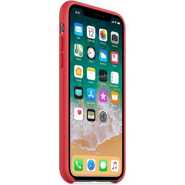 Apple Silicone Backcover Apple iPhone X - Red Raspberry
