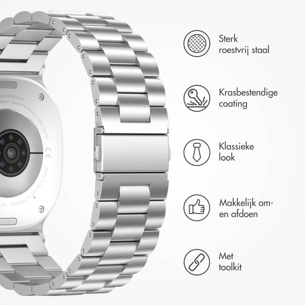 imoshion Stalen bandje Samsung Galaxy Watch 8 (40/44mm) / Classic (46mm) - Zilver