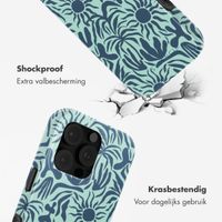 Selencia Vivid Tough Backcover met MagSafe Apple iPhone 16 Pro - Tropical Vibes Light Blue