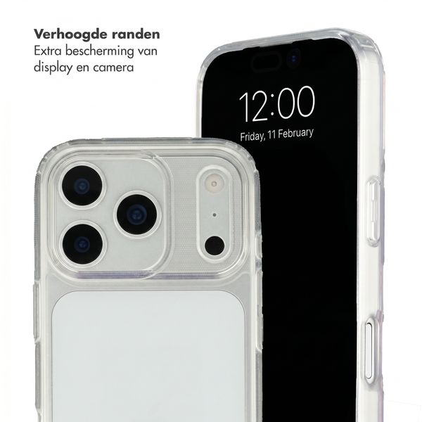 Selencia Backcover met afneembare haakjes Apple iPhone 18 Pro / 17 Pro - Transparant