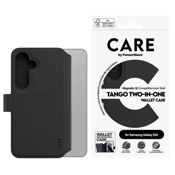 CARE by PanzerGlass Tango 2 in 1 Wallet Case MagSafe Samsung Galaxy S25 - Black