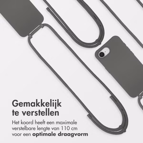 imoshion Color Backcover met afneembaar koord MagSafe Apple iPhone 16e - Black Coffee