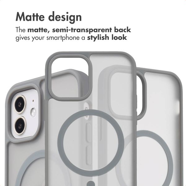 imoshion Colour Guard Back Cover with MagSafe Apple iPhone 12 (Pro) - Grey