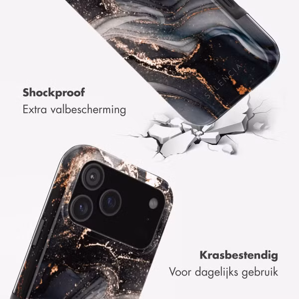 Selencia Vivid Backcover met MagSafe Apple iPhone 17 Pro Max - Chic Marble Black