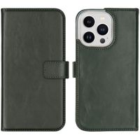 Selencia Echt Leren Bookcase Apple iPhone 14 Pro - Groen
