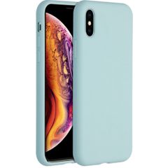 Accezz Liquid Silicone Backcover Apple iPhone X / Xs - Sky Blue