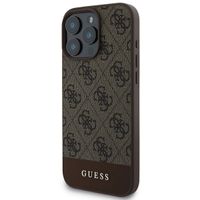 Guess Bottom Stripe 4G Backcover Apple iPhone 16 Pro - Bruin
