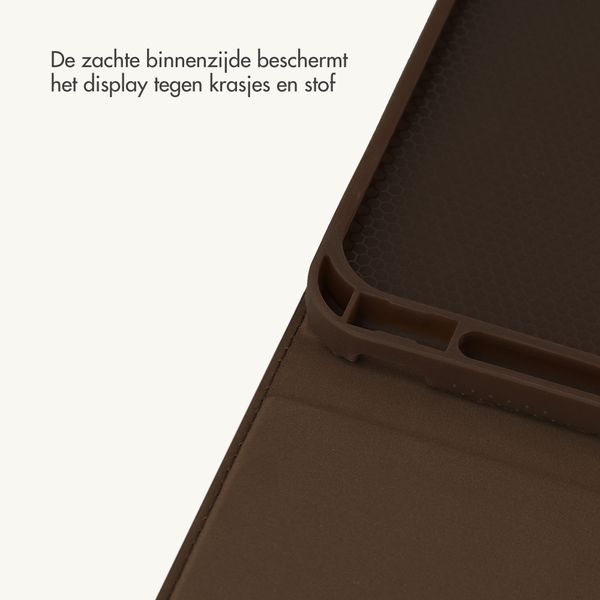 Selencia Croco bookcase Apple iPad 11 (2025) 11 inch A16 / iPad 10 (2022) 10.9 inch - Choco Brown