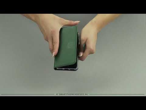 Selencia Echt Lederen Bookcase Samsung Galaxy S7 - Groen