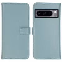 Selencia Echt Leren Bookcase Google Pixel 8 Pro - Air Blue