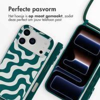 imoshion Siliconen design hoesje met koord Apple iPhone 17 Pro - Petrol Green Groovy