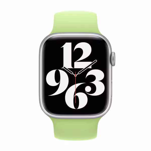Apple Siliconen solobandje Apple Watch | 38/40/41/42 mm - Maat 3 - Sprout Green