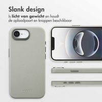 Accezz MagSafe Leather Backcover Apple iPhone 16e - Light Grey
