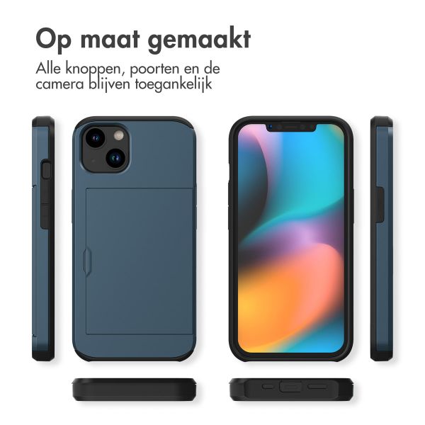 imoshion Backcover met pasjeshouder Apple iPhone 14 - Donkerblauw