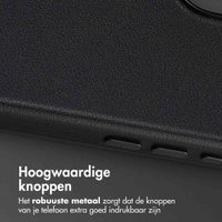 Accezz MagSafe Leather Backcover Apple iPhone 17 - Onyx Black