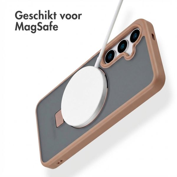 Accezz Ring Stand Backcover met MagSafe Samsung Galaxy S24 - Bruin