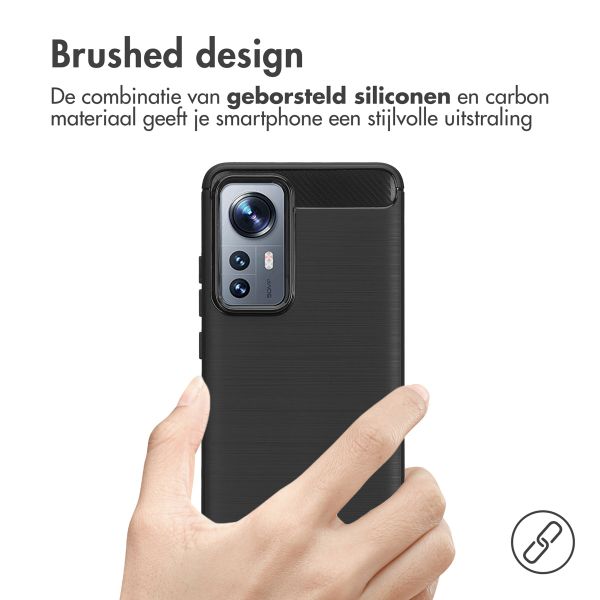 imoshion Brushed Backcover Xiaomi 12 / 12X - Zwart