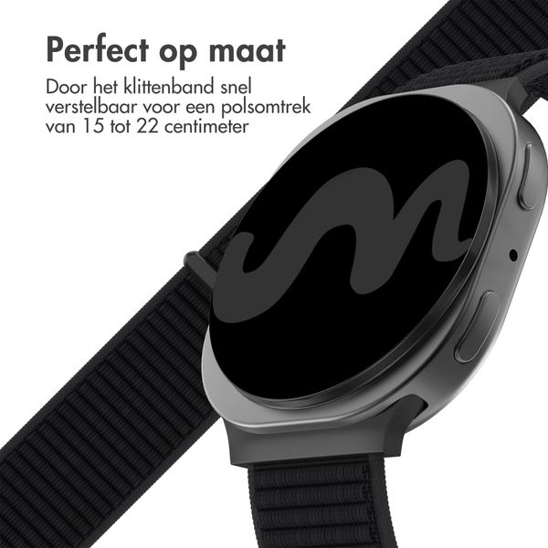 imoshion Nylon bandje Samsung Galaxy Watch 8 (40/44mm) / Classic (46mm) - Zwart