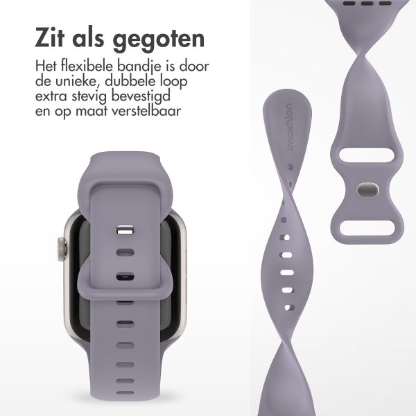 imoshion Siliconen⁺ bandje Apple Watch Series 1 t/m 11 / SE / Ultra (44/45/46/49 mm) - Maat M/L - Lavender