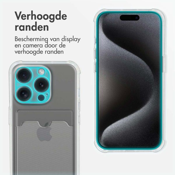 imoshion Softcase Backcover met pashouder iPhone 15 Pro - Transparant