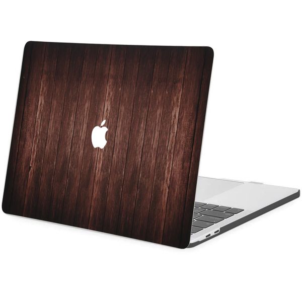 imoshion Design Laptop Cover MacBook Pro 13 inch (2016-2019) - A1708 / A2159 - Dark Brown Wood