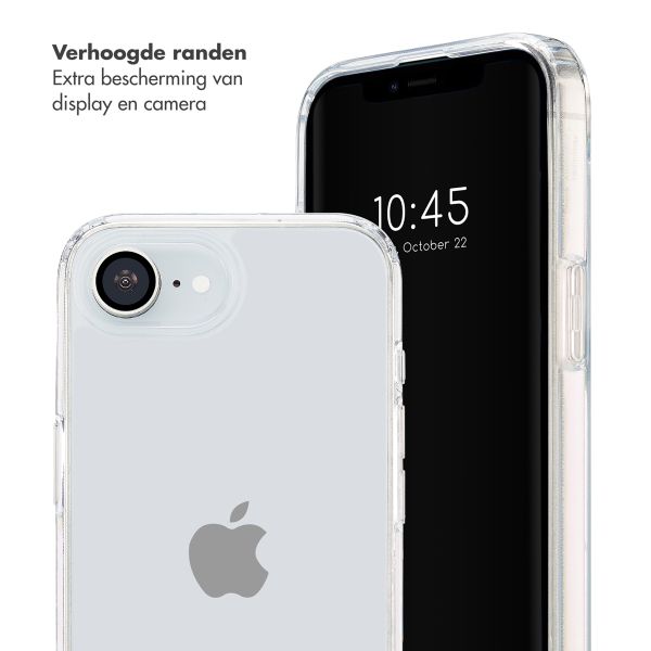 Selencia Backcover met afneembare haakjes Apple iPhone 16e - Transparant