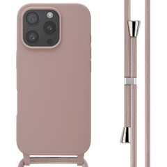 imoshion Siliconen hoesje met koord Apple iPhone 16 Pro - Sand Pink