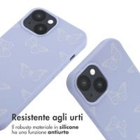 imoshion Siliconen design hoesje met koord Apple iPhone 14 - Butterfly