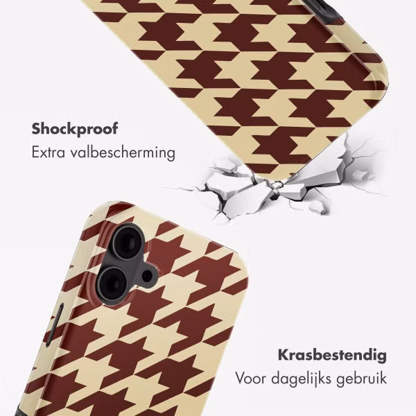 Selencia Vivid Backcover met MagSafe Apple iPhone 16 - Pied-de-Poule