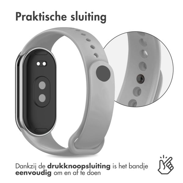 imoshion Siliconen Sport bandje Xiaomi Smart Band 8 / 9 - Grijs