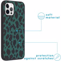 imoshion Design hoesje Apple iPhone 12 (Pro) - Luipaard - Groen / Zwart