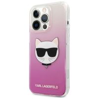 Karl Lagerfeld Hardcase Backcover Choupette iPhone 13 Pro - Roze