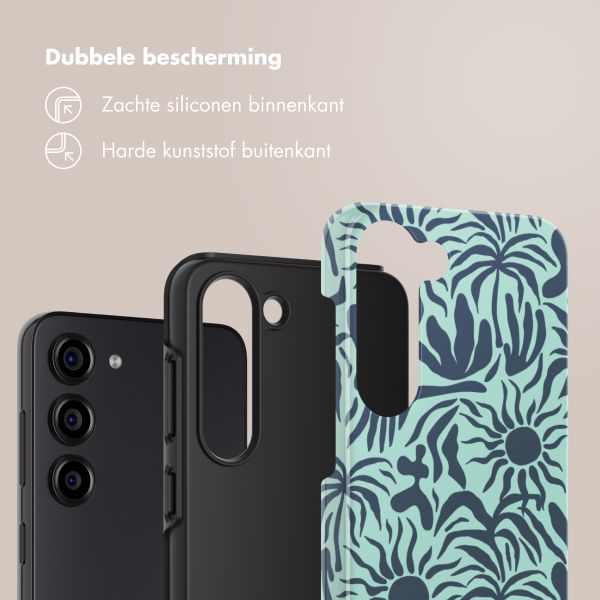 Selencia Vivid Backcover Samsung Galaxy S23 - Tropical Vibes Light Blue