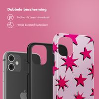 Selencia Vivid Backcover Apple iPhone 11 - Stars Rubine Red Light Pink