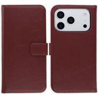 Selencia Echt Leren Bookcase Apple iPhone 17 Pro Max - Burgundy