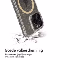 imoshion Clear Glitter Backcover met MagSafe Apple iPhone 16 Pro Max - Goud