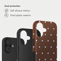 Selencia Vivid Back Cover Apple iPhone 17 - Happy Dots Chocolate