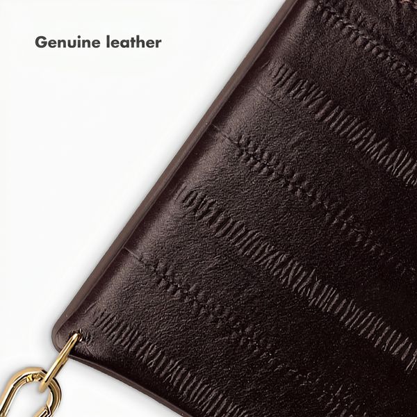 Selencia Nova Real Leather Back Cover with Card Holder Samsung Galaxy S26 - Dark Chocolate